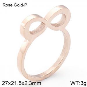 Stainless Steel Rose Gold-plating Ring - KR38254-K