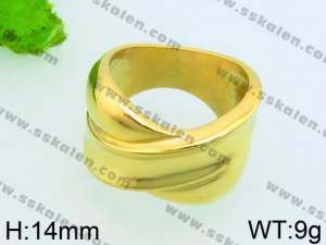Stainless Steel Gold-plating Ring - KR38517-L