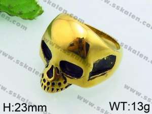 Stainless Skull Ring - KR38794-TOT