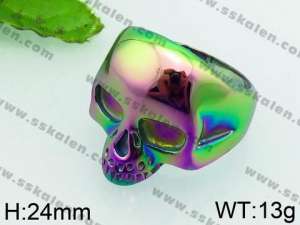 Stainless Skull Ring - KR38800-TOT