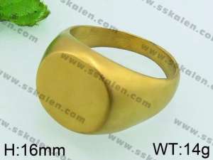 Stainless Steel Gold-plating Ring - KR38816-TOT