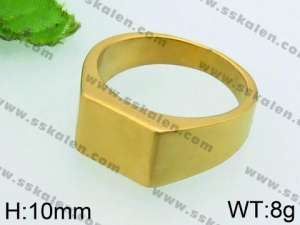 Stainless Steel Gold-plating Ring - KR38822-TOT