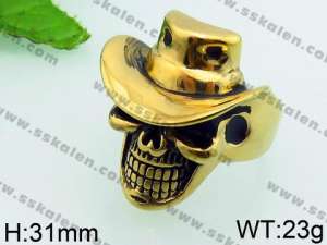 Stainless Skull Ring - KR38854-TOT