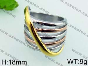 Stainless Steel Gold-plating Ring - KR38971-L