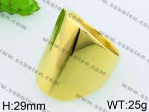 Stainless Steel Gold-plating Ring - KR39121-L