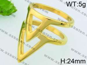 Stainless Steel Gold-plating Ring - KR39379-L