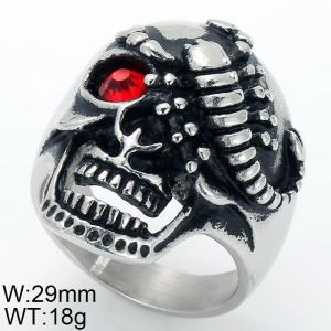 Stainless Skull Ring - KR39456-OT