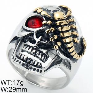 Stainless Skull Ring - KR39457-OT