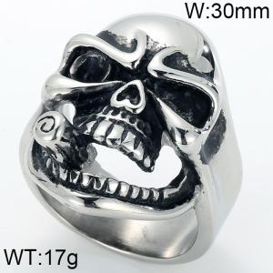 Stainless Skull Ring - KR39459-OT