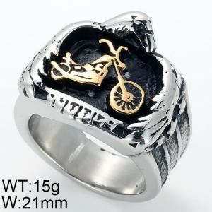 Stainless Steel Gold-plating Ring - KR39460-OT