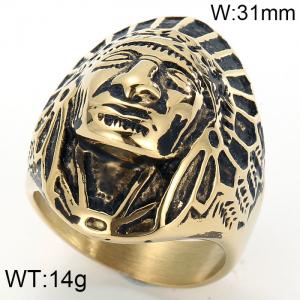 Stainless Steel Gold-plating Ring - KR39467-OT