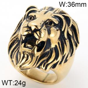 Stainless Steel Gold-plating Ring - KR39474-OT