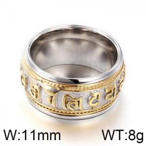 Stainless Steel Gold-plating Ring - KR39484-OT