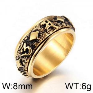 Stainless Steel Gold-plating Ring - KR39487-OT