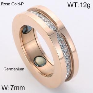 Stainless Steel Stone&Crystal Ring - KR39928-K