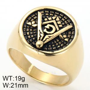 Stainless Steel Gold-plating Ring - KR39986-OT