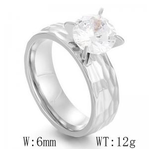 Stainless Steel Stone&Crystal Ring - KR41986-K