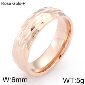 Stainless Steel Rose Gold-plating Ring - KR41993-K