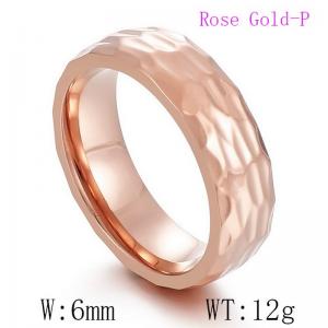 Stainless Steel Rose Gold-plating Ring - KR41993-K