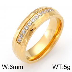 Stainless Steel Stone&Crystal Ring - KR41999-K