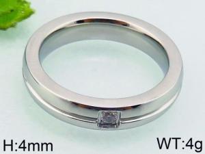 Stainless Steel Stone&Crystal Ring - KR42142-THX