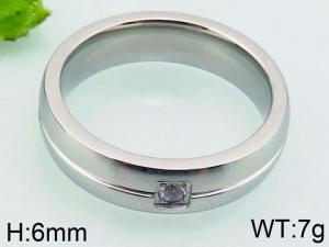 Stainless Steel Stone&Crystal Ring - KR42144-THX