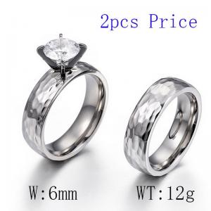 Stainless Steel Lover Ring - KR42337-K