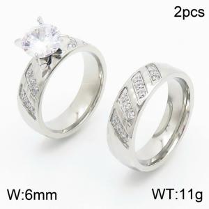 Stainless Steel Lover Ring - KR42374-K