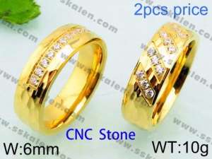 Stainless Steel Lover Ring - KR42375-K