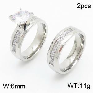 Stainless Steel Lover Ring - KR42377-K