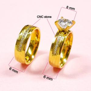 Stainless Steel Lover Ring - KR42380-K