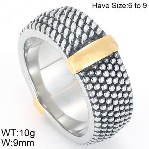 Stainless Steel Gold-plating Ring - KR42391-K