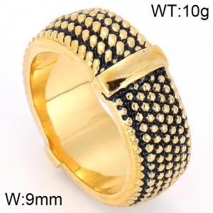 Stainless Steel Gold-plating Ring - KR42392-K