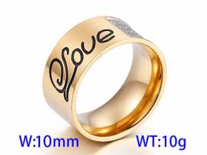 Stainless Steel Stone&Crystal Ring - KR42664-K