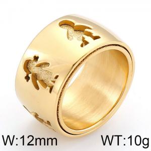 Stainless Steel Gold-plating Ring - KR43416-K