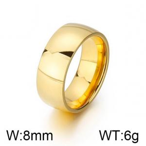 Stainless Steel Gold-plating Ring - KR43435-K