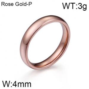 Stainless Steel Rose Gold-plating Ring - KR43443-K
