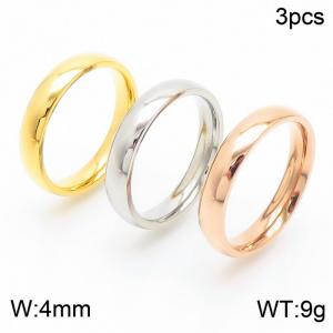 Stainless Steel Lover Ring - KR43446-K