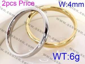 Stainless Steel Lover Ring - KR43453-K