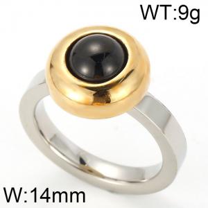 Stainless Steel Gold-plating Ring - KR44051-K