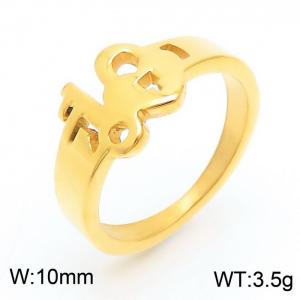 Stainless Steel Gold-plating Ring - KR44118-K
