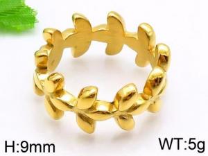 Stainless Steel Gold-plating Ring - KR44230-TOM