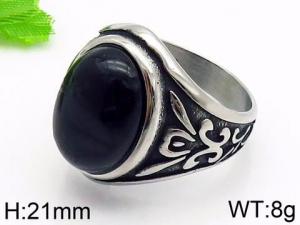 Stainless Steel Stone&Crystal Ring - KR44262-TGX