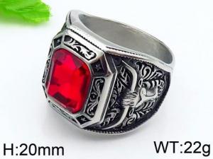 Stainless Steel Stone&Crystal Ring - KR44270-TGX