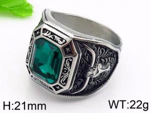 Stainless Steel Stone&Crystal Ring - KR44271-TGX