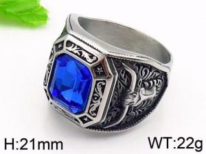 Stainless Steel Stone&Crystal Ring - KR44272-TGX