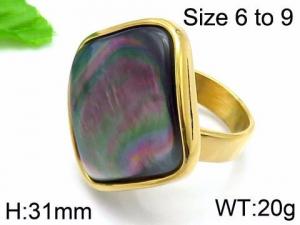 Stainless Steel Gold-plating Ring - KR44345-LK