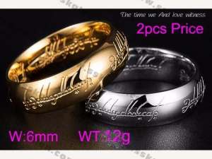 Stainless Steel Lover Ring - KR44347-Z