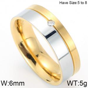 Stainless Steel Stone&Crystal Ring - KR44379-K