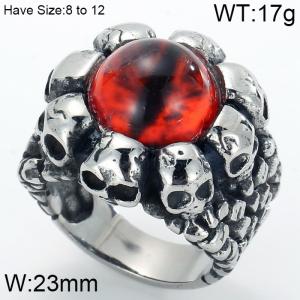 Stainless Skull Ring - KR44709-BD